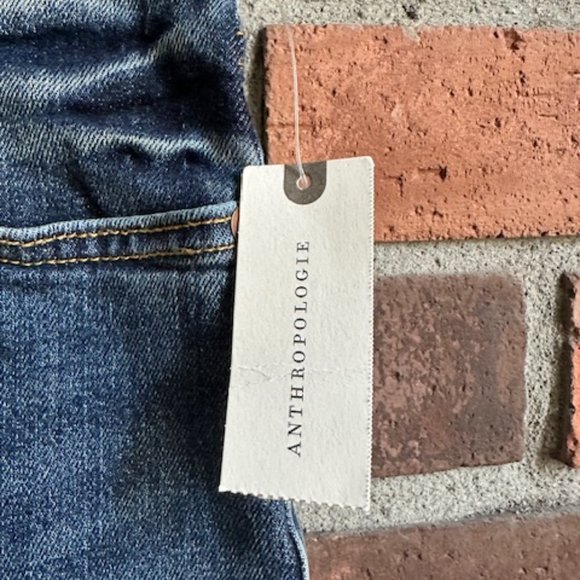 Anthro Pilcro Embroidered Slim Straight Ankle Jeans Size 27 - Picture 4 of 7